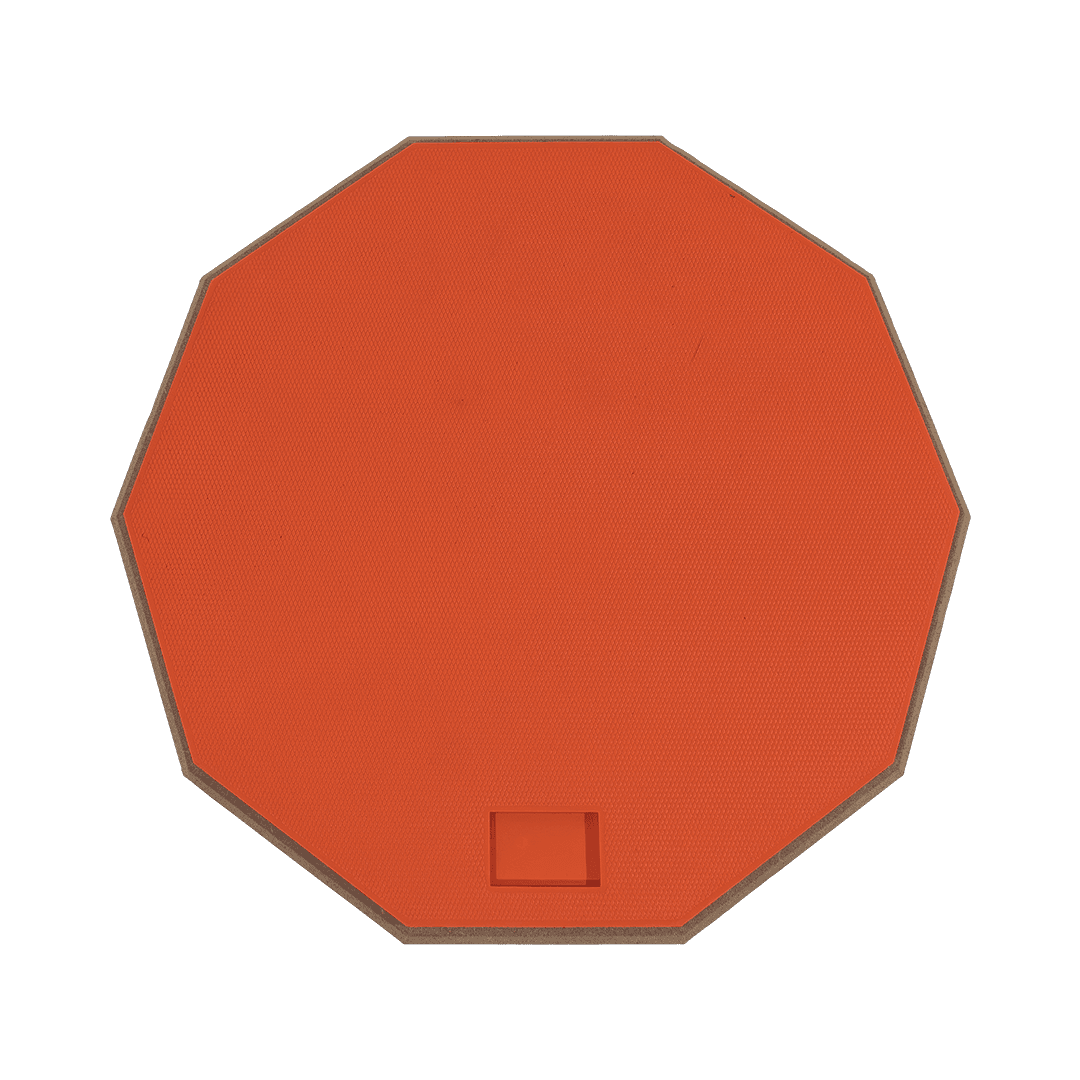 SET DE PRACTICA PARA PERCUSION, PAD 12" COLOR ROJO, CAUCHO Y MADERA, INCLUYE BOLSO PARA PALILLOS, BOLSO PARA PAD, SOPORTE TRIPODE DE METAL CROMADO - Miniatura 2