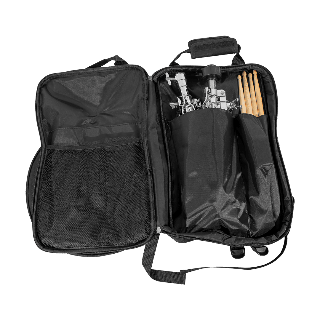 SET DE PRACTICA PARA PERCUSION, PAD 12" COLOR ROJO, CAUCHO Y MADERA, INCLUYE BOLSO PARA PALILLOS, BOLSO PARA PAD, SOPORTE TRIPODE DE METAL CROMADO - Miniatura 11