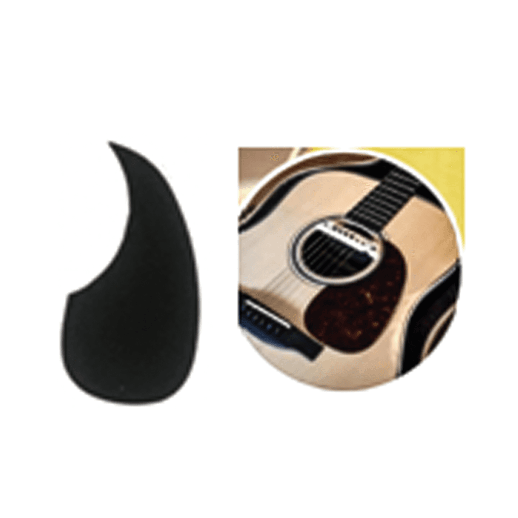GOLPEADOR EN FORMA DE GOTA PARA GUITARRAS ACUSTICAS O ELECTROACUSTICAS, COLOR NEGRO, MATERIAL NYLON ADHESIVO