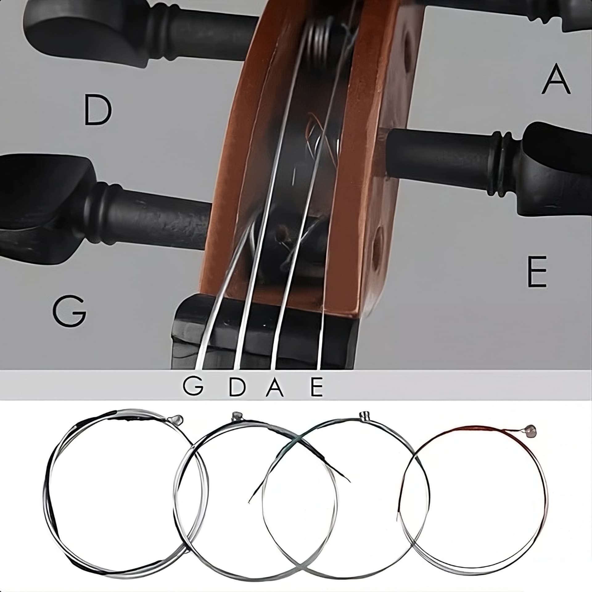 SET DE CUERDAS PARA VIOLIN 4/4, KOREANAS, CON ENTORCHE LISO - Miniatura 5