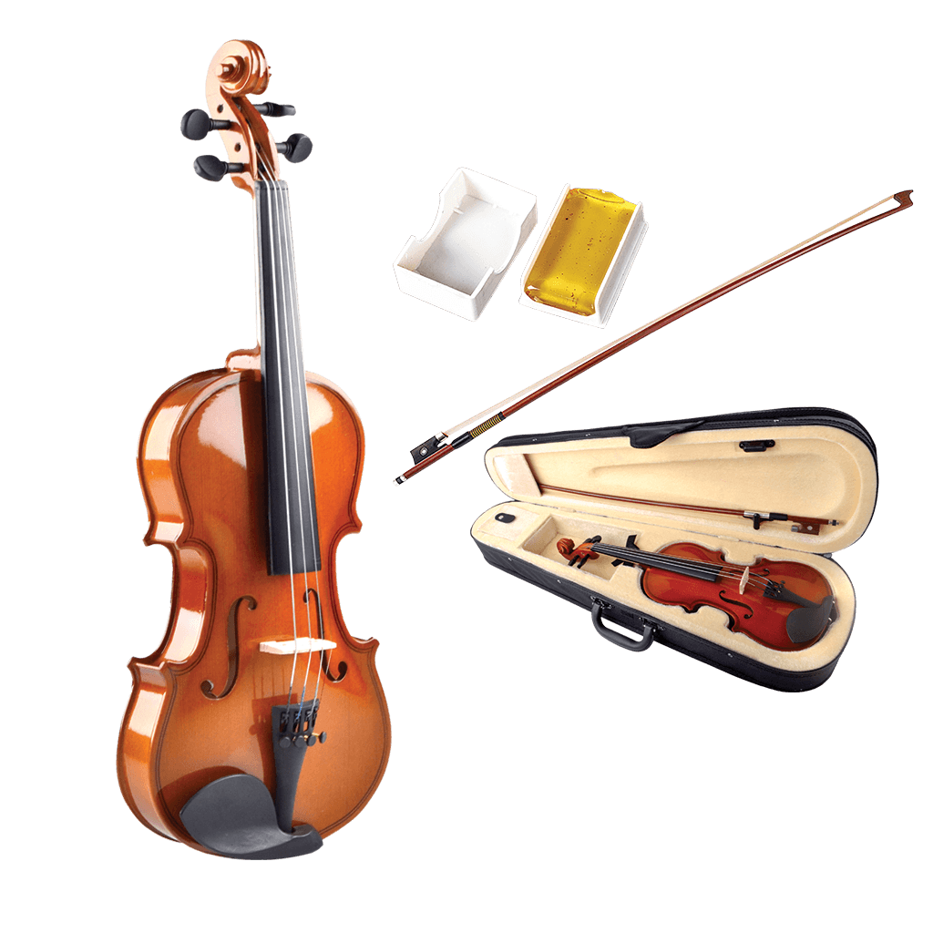 VIOLIN 1/4 COLOR CAFE, INCLUYE ESTUCHE, ARCO Y PERRUBIA