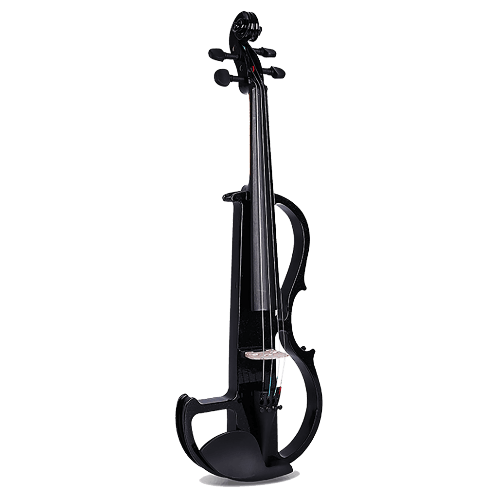 VIOLIN 4/4 ELECTRICO COLOR NEGRO, INCLUYE ESTUCHE, AUDIFONOS, CABLE Y BATERIA DE 9V, ARCO Y PERRUBIA
