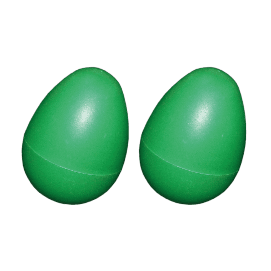 PAR SHAKER FORMA DE HUEVO VARIOS COLORES, PLASTICO DE ALTO IMPACTO, DIAMETRO 6 CM. x 13.5 CM.