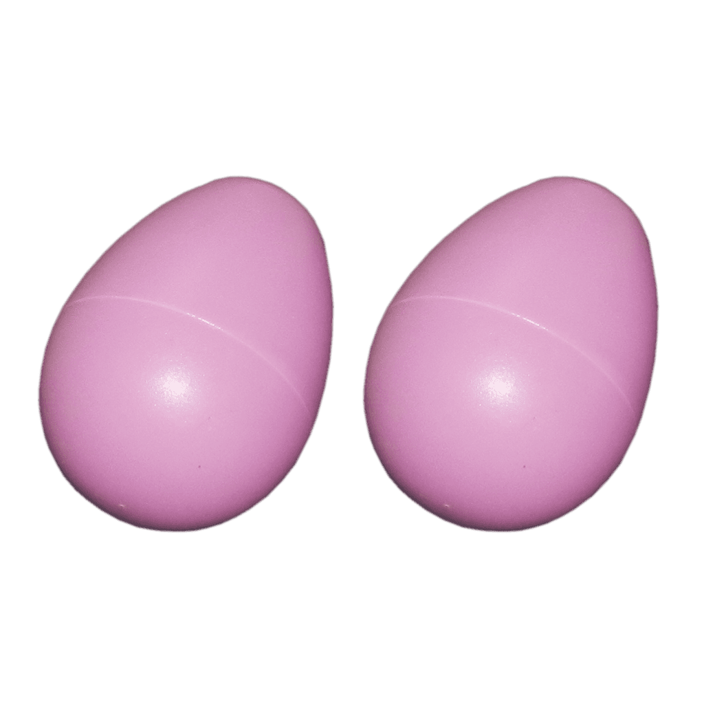PAR SHAKER FORMA DE HUEVO VARIOS COLORES, PLASTICO DE ALTO IMPACTO, DIAMETRO 6 CM. x 13.5 CM.