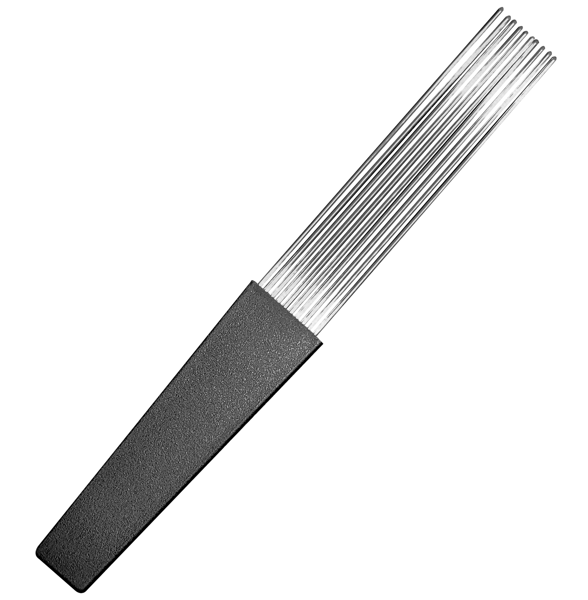 PEINETA PARA GUIRA DE MERENGUE,PELOS DE ACERO Y AGARRADERA DE NYLON NEGRO