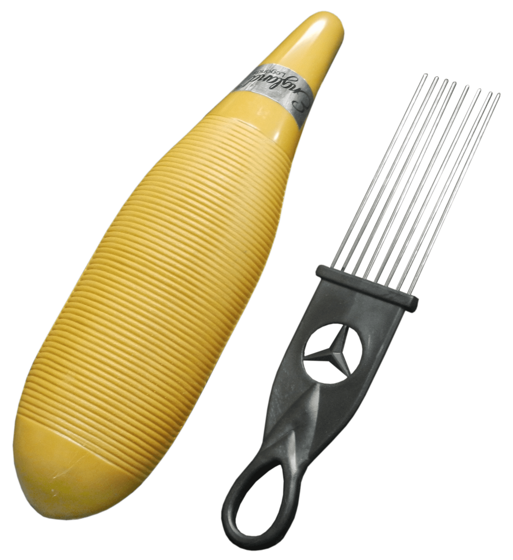 GUIRO PLASTICO DE CUERPO CERRADO, LONG. 30.85 CM.