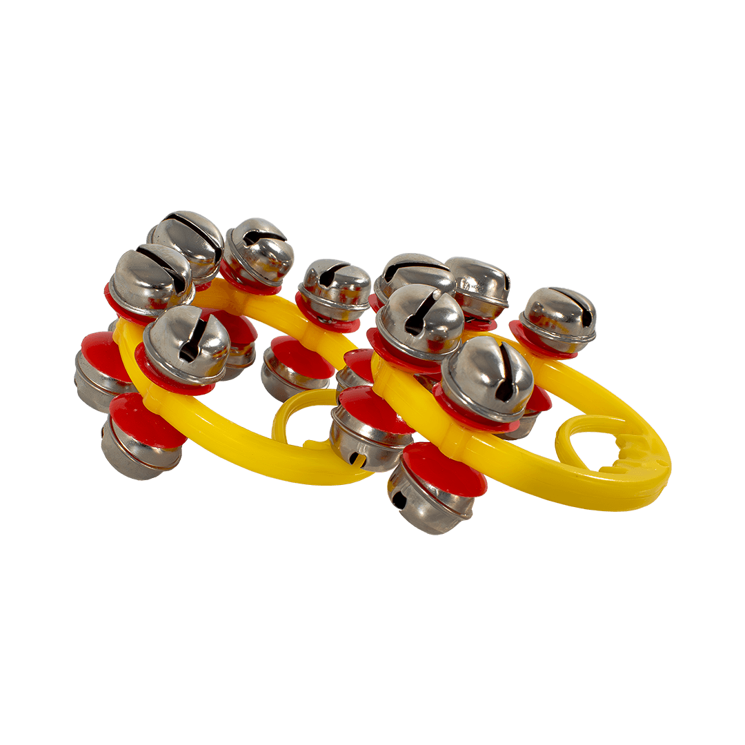 CASCABEL AGARRADERA DE PLASTICO, INCLUYE 10 CASCABELES METALICOS, COLOR DISPONIBLE AMARILLO Y ROJO - Miniatura 4