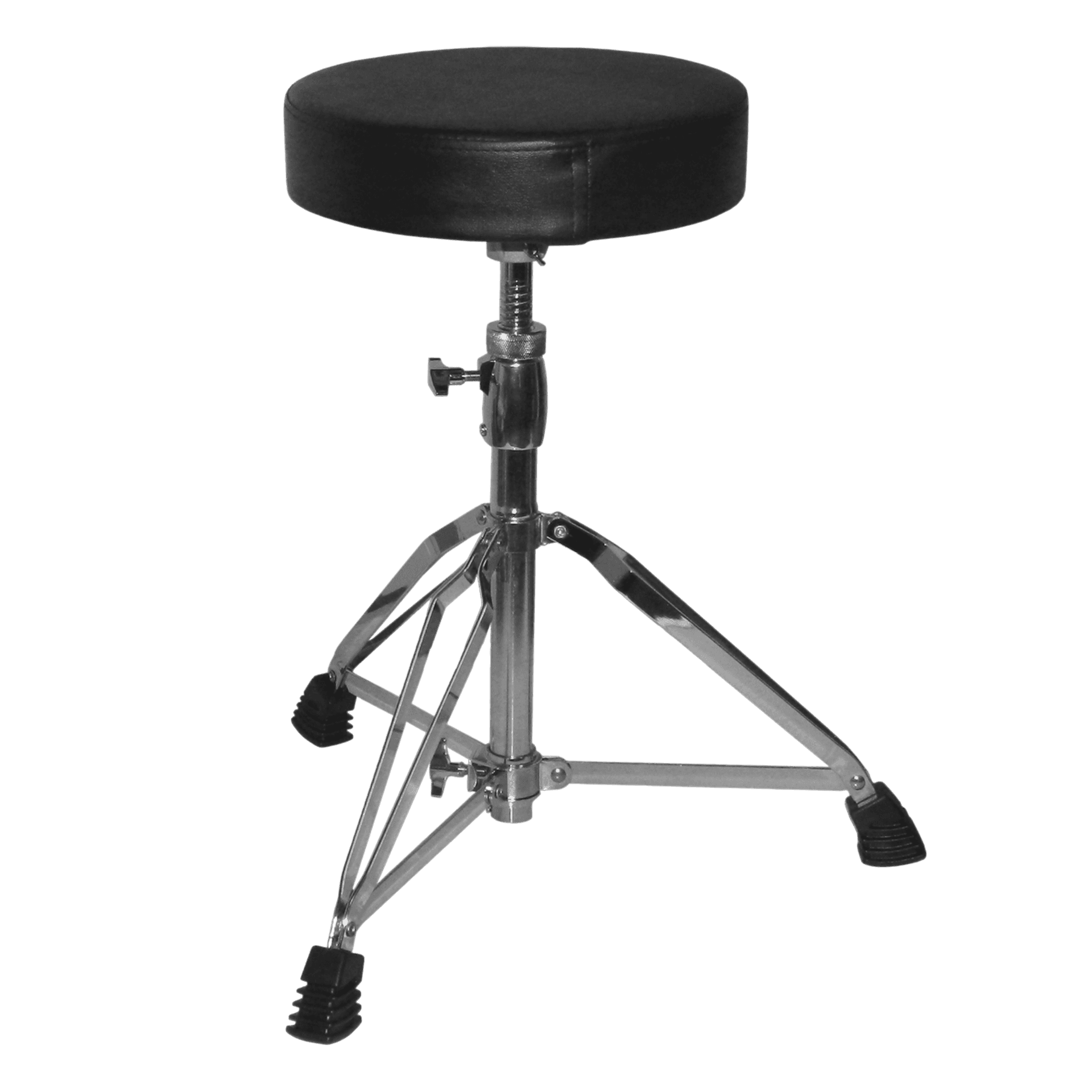 SILLA PARA BATERIA DE METAL NIQUELADO Y ALMOHADA DE ESPUMA Y VINIL - Miniatura 2