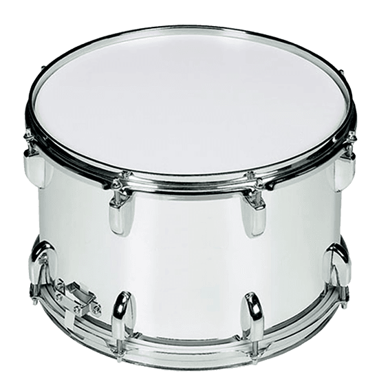 REDOBLANTE PARA MARCHA, COLOR BLANCO, DE 14 x 12" INCLUYE CORREAS DE POLIPROPILENO COLOR BLANCO