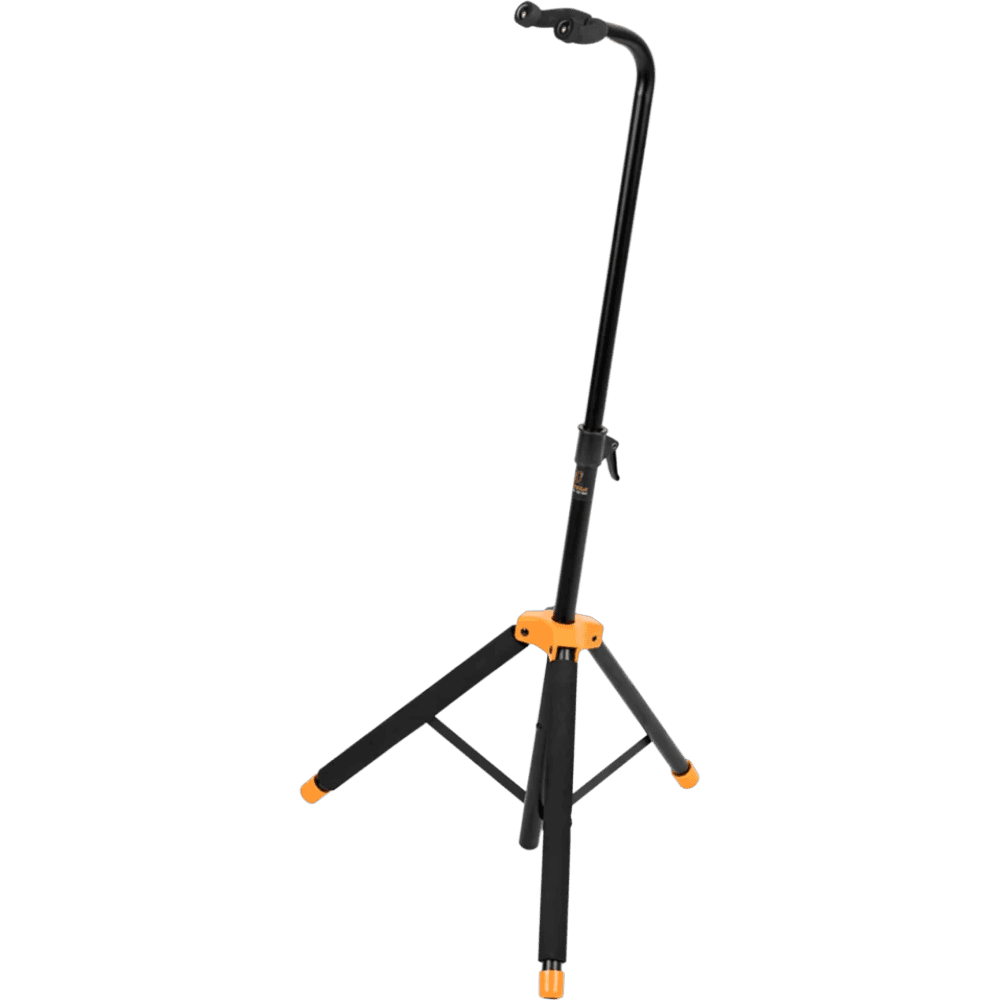 SOPORTE UNIVERSAL PARA GUITARRA, COLOR NEGRO Y NARANJA, YUGO AJUSTABLE DE ALTURA - Miniatura 2