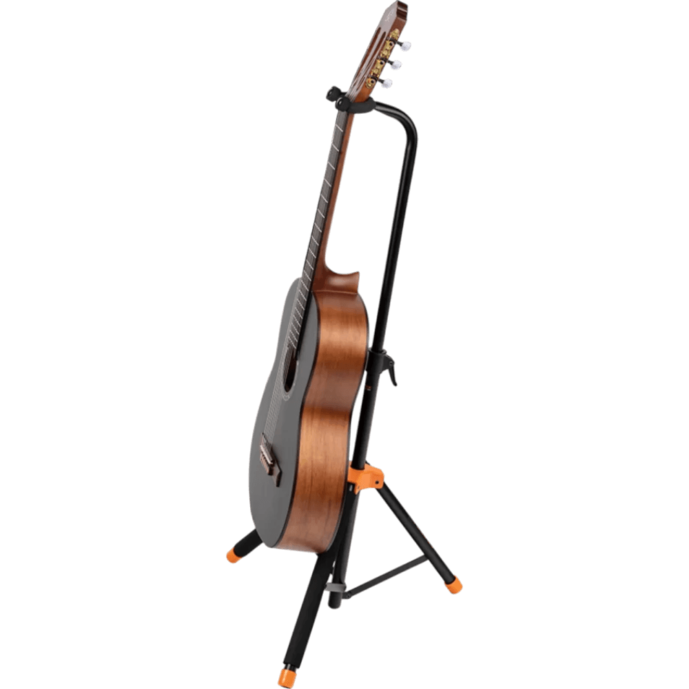 SOPORTE UNIVERSAL PARA GUITARRA, COLOR NEGRO Y NARANJA, YUGO AJUSTABLE DE ALTURA - Miniatura 5