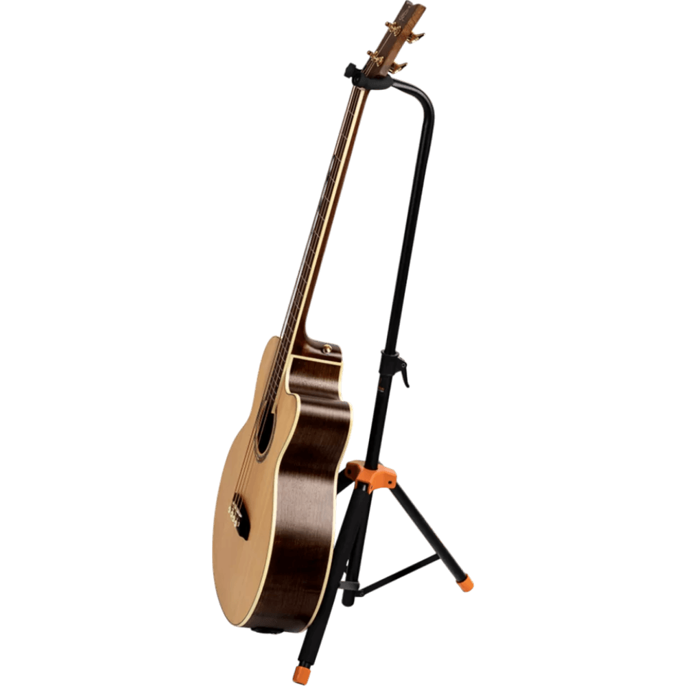 SOPORTE UNIVERSAL PARA GUITARRA, COLOR NEGRO Y NARANJA, YUGO AJUSTABLE DE ALTURA - Miniatura 8