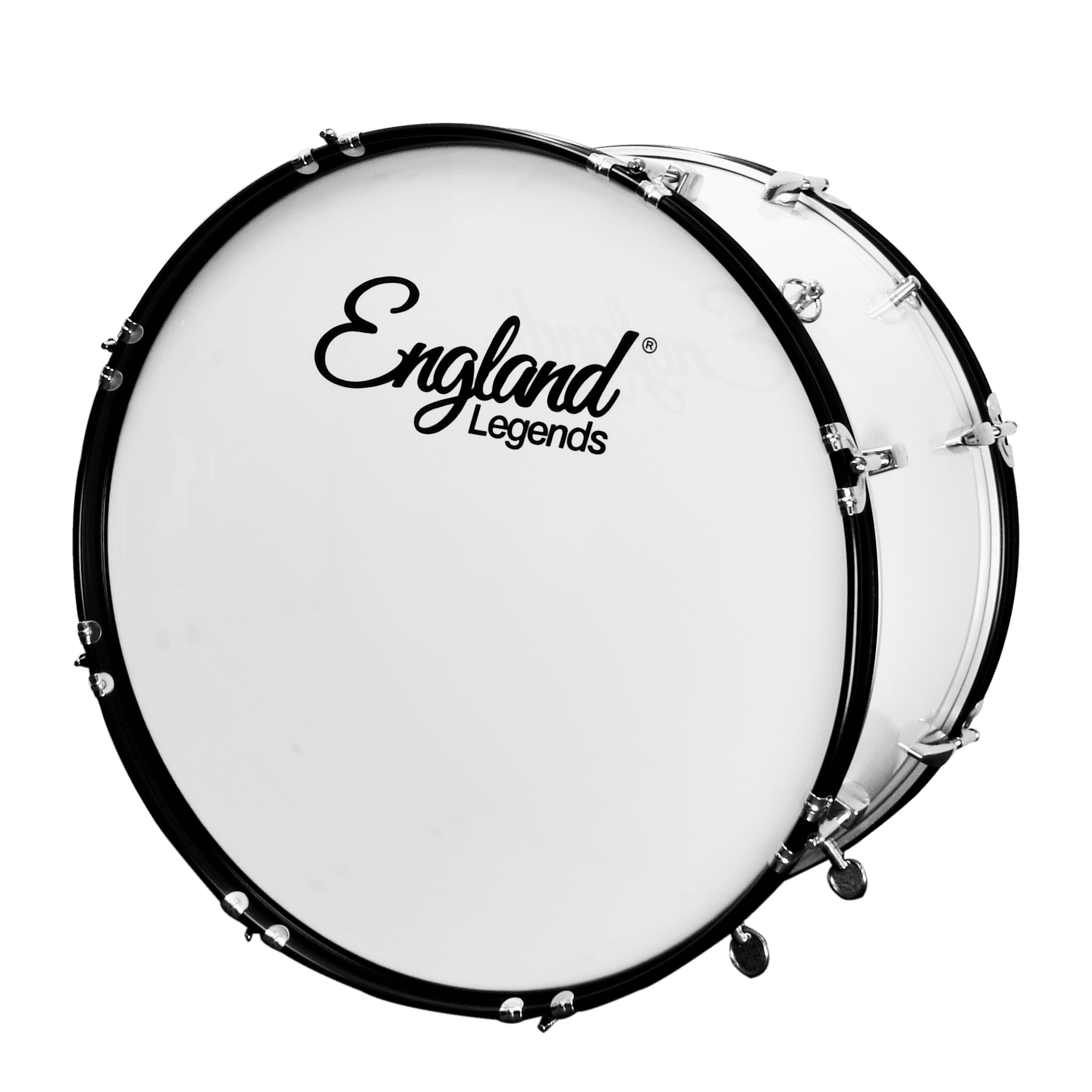 BOMBO PARA MARCHA DE 22", COLOR BLANCO, INCLUYE MAZO Y CORREA - Miniatura 4