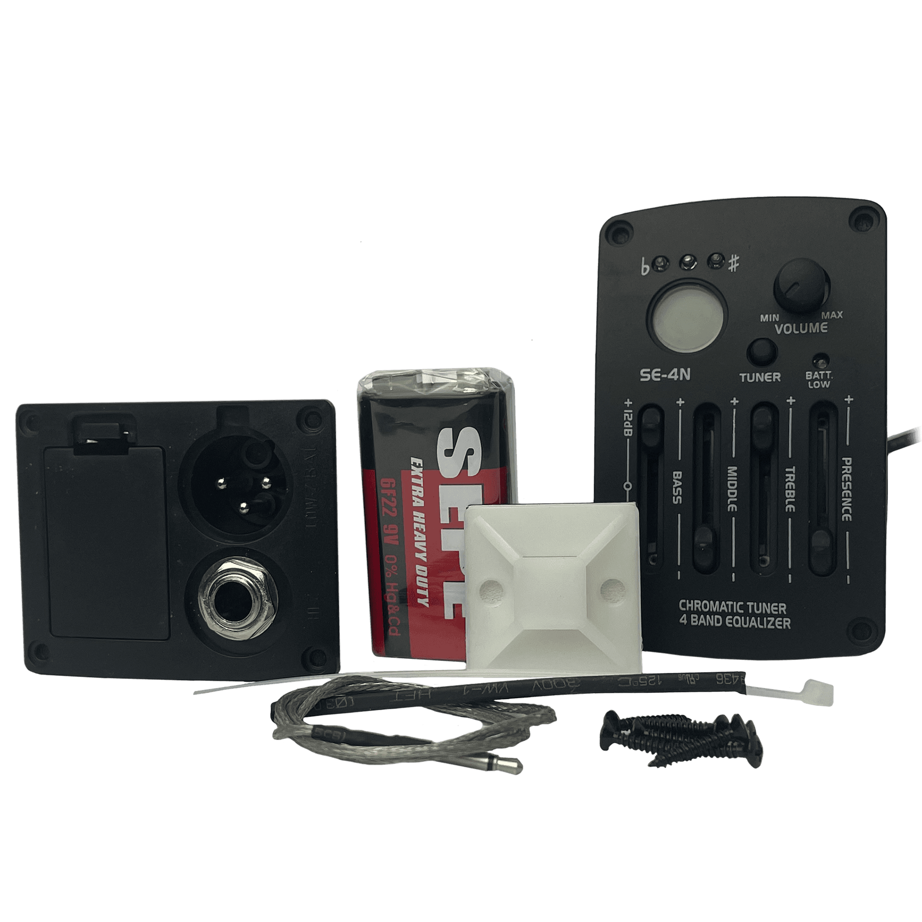 EQUALIZADOR DE 3 BANDAS CON AFINADOR PARA GUITARRA