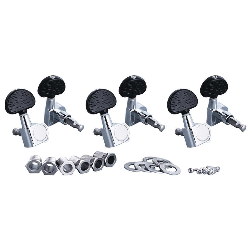 SET DE CLAVIJAS PARA GUITARRA ACUSTICA, NIQUELADAS