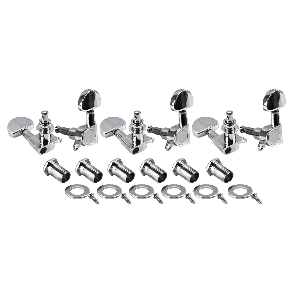 SET DE CLAVIJAS PARA GUITARRA ACUSTICA, NIQUELADAS