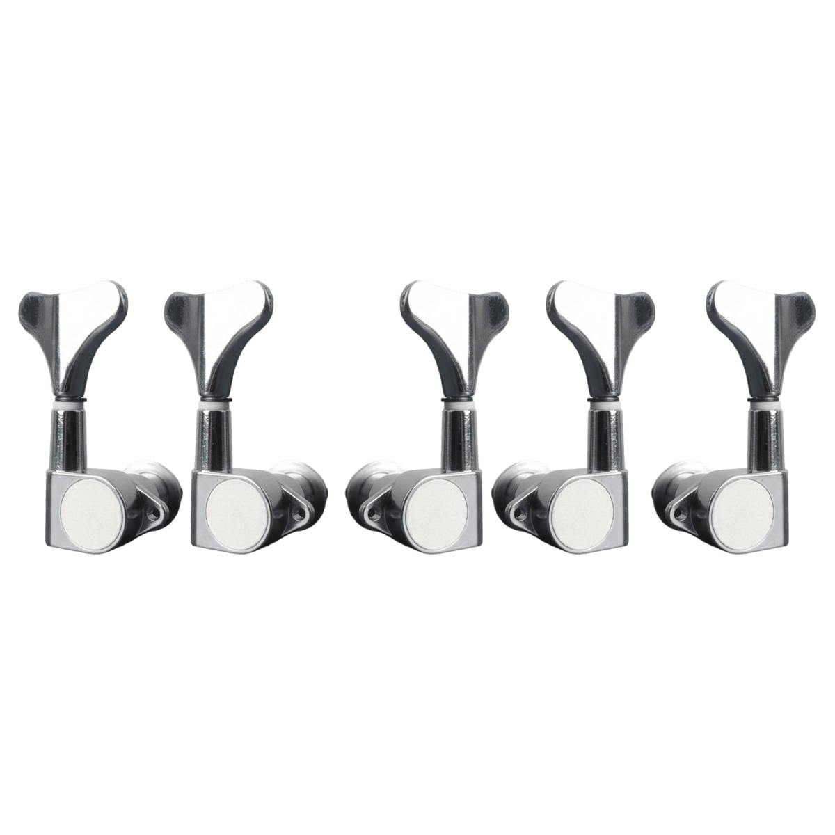 SET DE CLAVIJAS PARA BAJO ELECTRICO DE 5 CUERDAS, COLOR NIQUEL