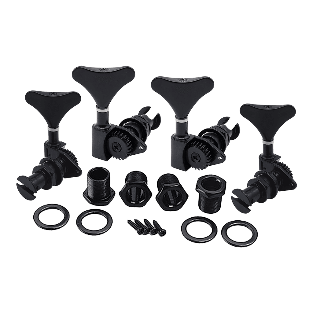 SET DE CLAVIJAS PARA UKELELE BAJO, COLOR NEGRO