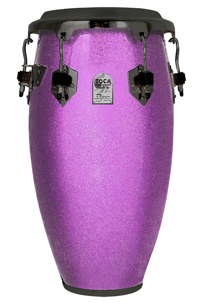 CONGA 11.75", EN FIBRA DE VIDRIO, SIGNATURE JIMMIE MORALES, COLOR PURPURA, PARCHE SINTETICO
