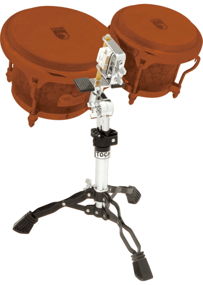 SOPORTE TRIPODE PARA BONGO, PARA BONGOSERO SENTADO, NIQUELADO - Miniatura 2