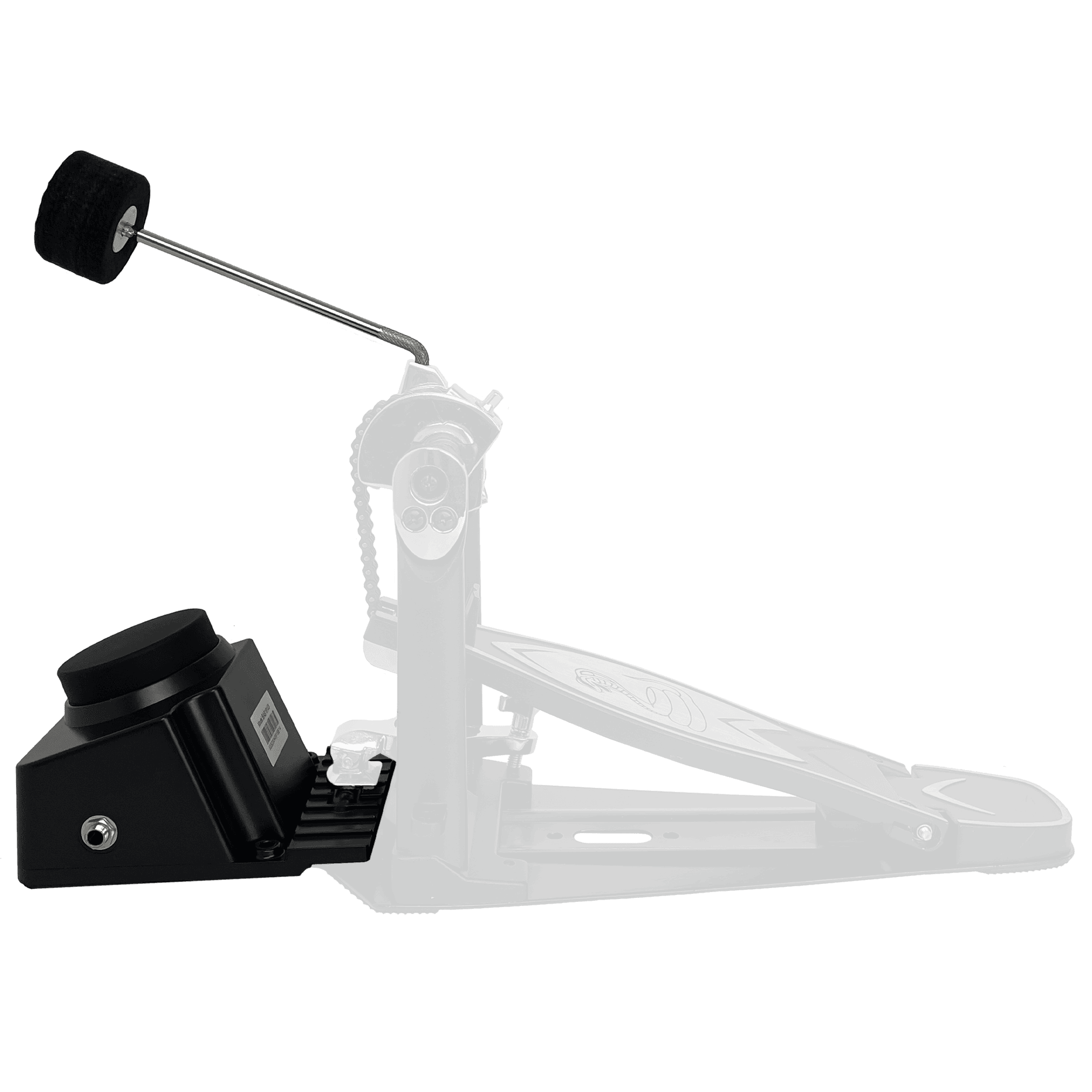 PAD PARA BOMBO ELECTRONICO, COLOR NEGRO Y GRIS, PUERTO 1/4 MONO, INCLUYE MAZO DE INPACTO