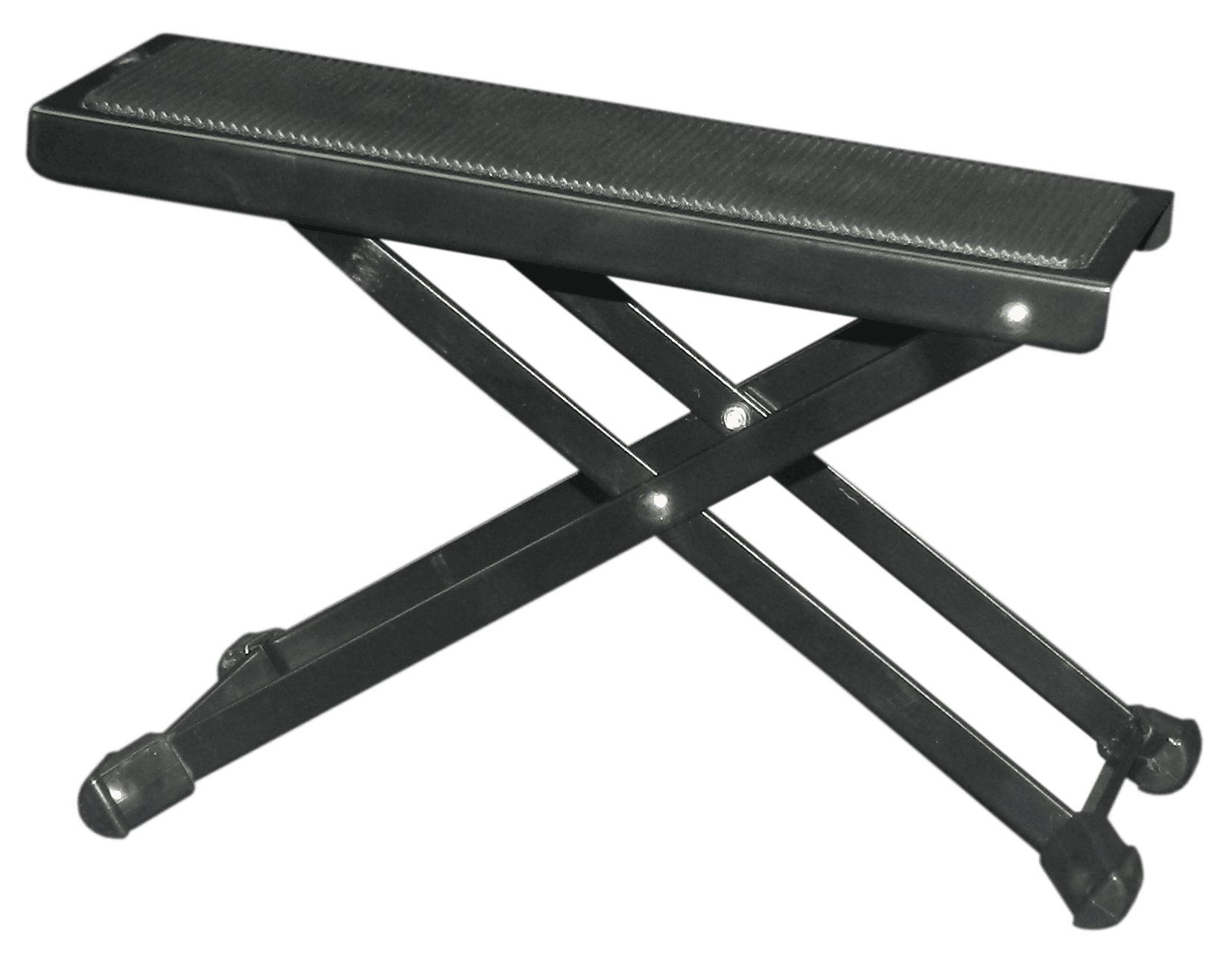 SOPORTE DE PIE PARA GUITARRISTA, COLOR NEGRO, DE METAL, POSEE 4 TIPOS DE ALTURAS