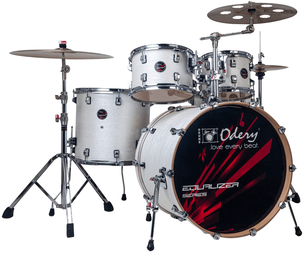 SET DE BATERIA ACUSTICA, SERIE EQUALIZER, MADERA DE TILO, COLOR LUNAR WAVES, PEDAL CON DOBLE CADENA, INCLUYE 3 PEDESTALES - Miniatura 2