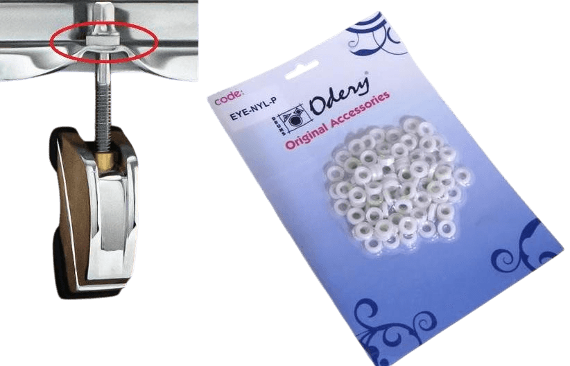 SET DE ARANDELAS DE PLASTICO PARA LOS TORNILLOS TENSORES DE TAMBOR - Miniatura 4