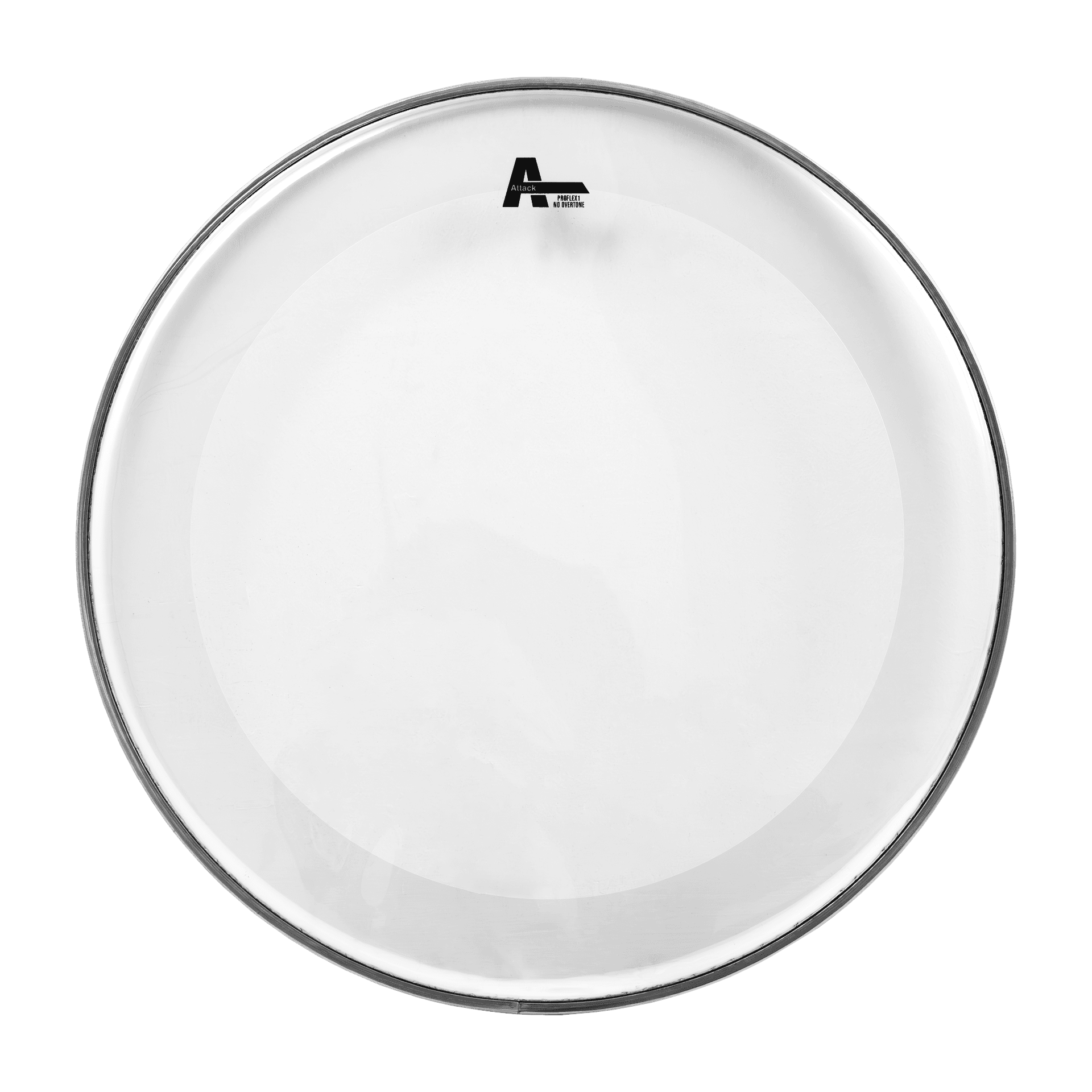 PARCHE 22" PARA BOMBO DE BATERIA O BANDA DE GUERRA, CABEZAL DE IMPACTO, UNA CAPA DE 10 MIL., TRANSPARENTE CON APAGADOR DE ARMONICOS - Miniatura 2