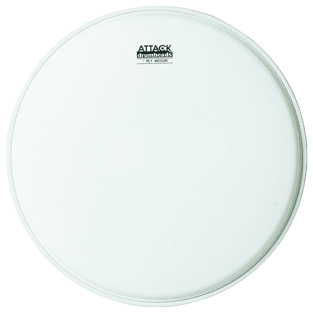 PARCHE 14" PARA REDOBLANTE DE BATERIA O BANDA DE GUERRA, RUGOSO BLANCO, UNA CAPA DE 10 MIL.