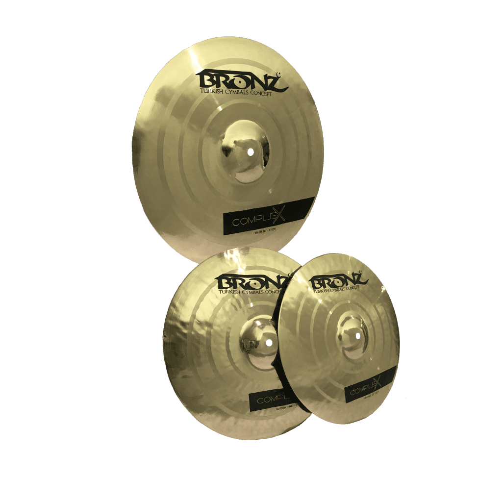 SET DE PLATILLOS SERIE COMPLEX  HI-HAT 14", CRASH 16", FORMULA B20,