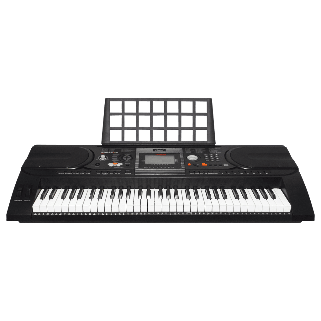 TECL 61 T,  FUNC SENS, 162 TIMB, 200 RIT, 2 CANC DEMO Y 100 DE APRENDIZAJE, POLIF 32, PANTALLA LCD, COL NEGRO