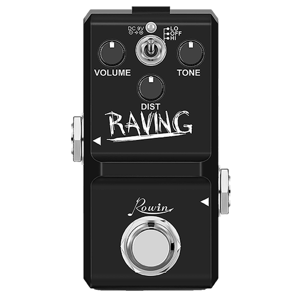 PEDAL DE EFECTO NANO RAVING, DISTORSION ANALOGICA PARA METAL, 3 MODOS