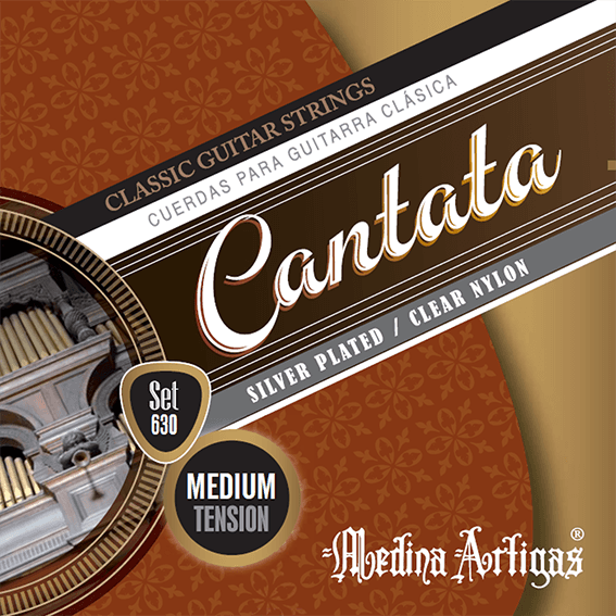 SET DE CUERDAS PARA GUITARRA CLASICA, TENSION MEDIA, CANTATA