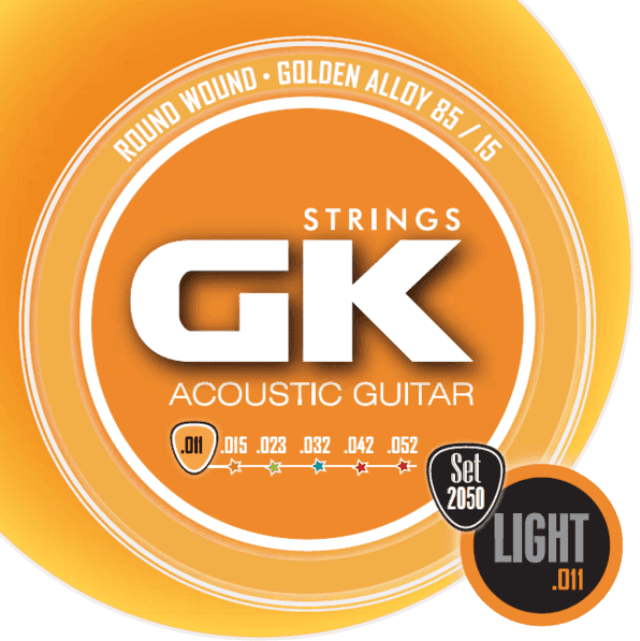 SET DE CUERDAS PARA GUITARRA ACUSTICA O ELECTRACUSTICA, GK, CALIBRE 0.11 MM - Miniatura 2