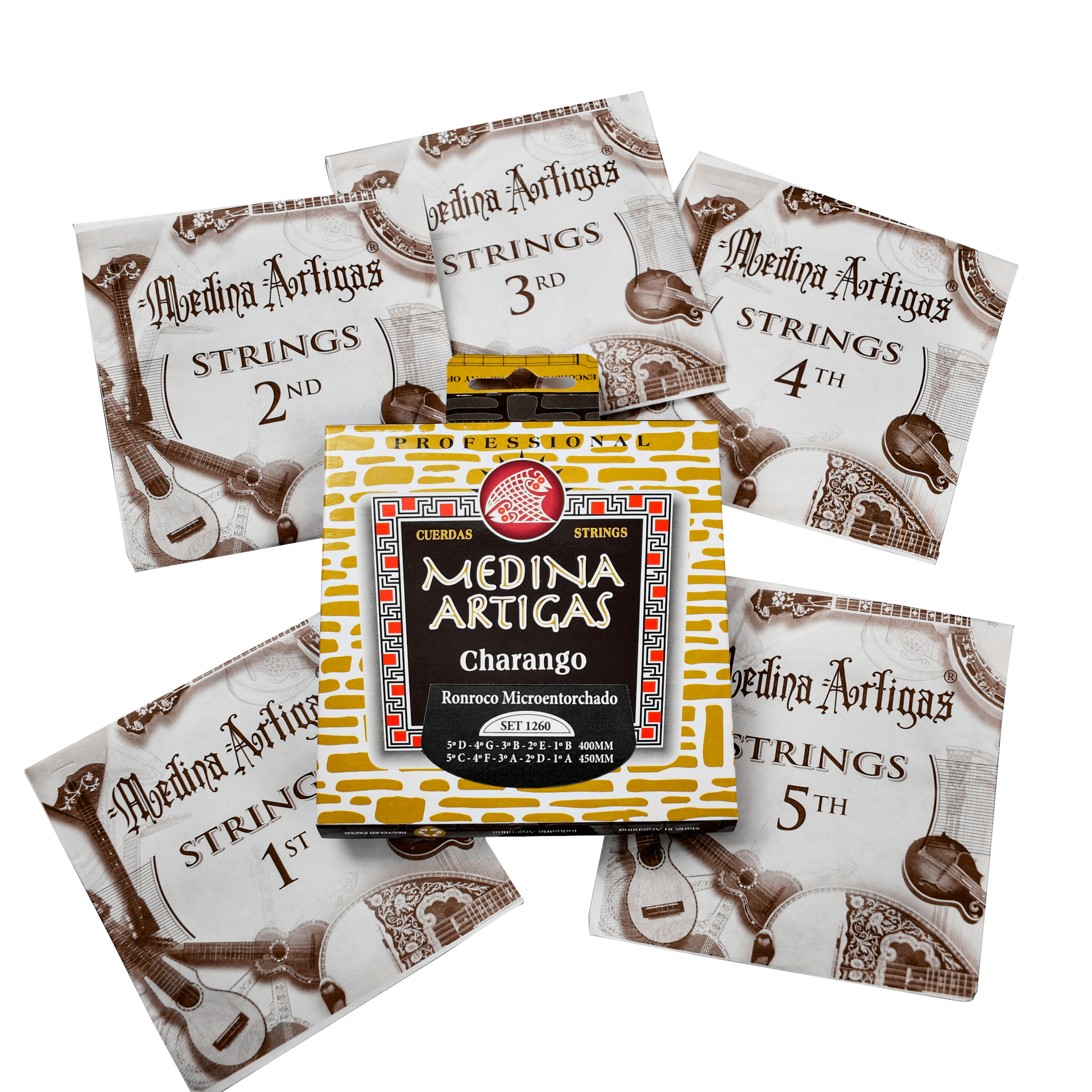 SET DE CUERDAS PARA CHARANGO RONROCO, MICRO ENTORCHADO - Miniatura 5