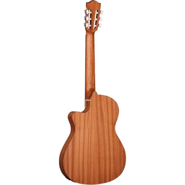 GUITARRA ELECTROCLASICA 39", CUTAWAY, CON EQ FISHMAN, COLOR NATURAL ACABADO MATE, TAPA DE CEDRO MACIZO, FONDO Y AROS DE WENGUE, CUERDAS D ADDARIO, INCLUYE BOLSO DE 10MM DE ESPESOR - Miniatura 3