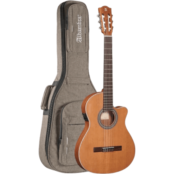 GUITARRA ELECTROCLASICA 39", CUTAWAY, CON EQ FISHMAN, COLOR NATURAL ACABADO MATE, TAPA DE CEDRO MACIZO, FONDO Y AROS DE WENGUE, CUERDAS D ADDARIO, INCLUYE BOLSO DE 10MM DE ESPESOR - Miniatura 8