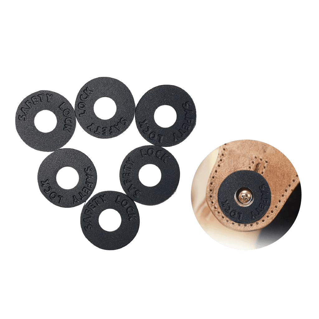 ARANDELA DE CAUCHO PARA AJUSTAR LA CORREA AL  SUJETADOR DE CORREA, COLOR NEGRO, 6PCS BLISTER