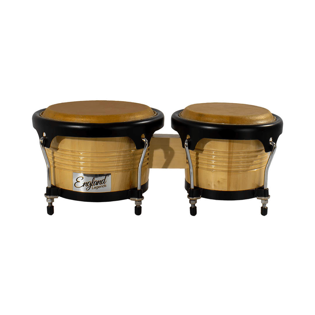 BONGO 7.5 - 8.5", DE MADERA COLOR NATURAL, CON ARO NEGRO, INCLUYE LLAVE PARA AFINAR - Miniatura 2