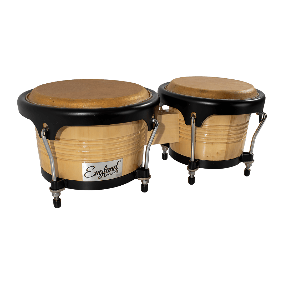 BONGO 7.5 - 8.5", DE MADERA COLOR NATURAL, CON ARO NEGRO, INCLUYE LLAVE PARA AFINAR - Miniatura 7