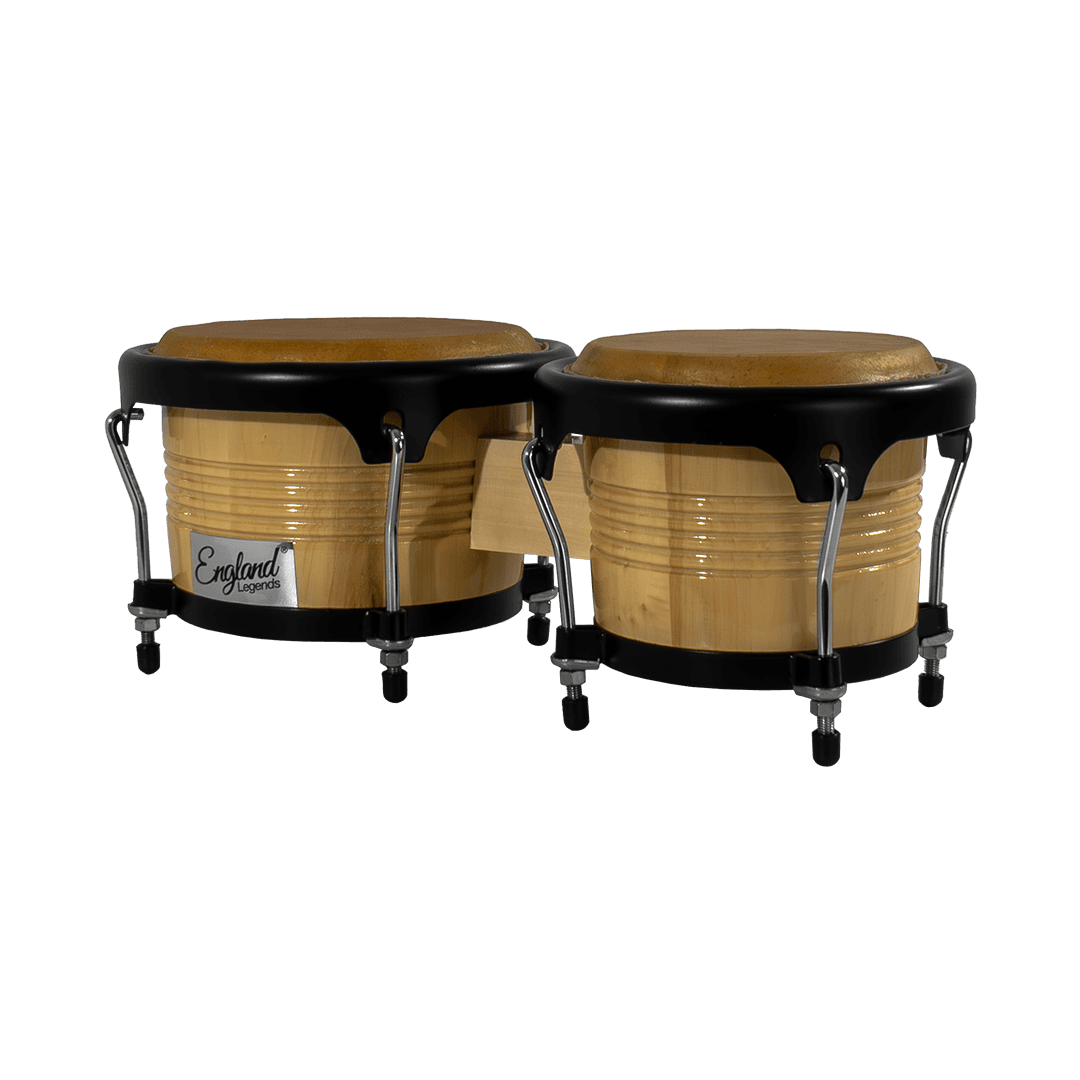 BONGO 7.5 - 8.5", DE MADERA COLOR NATURAL, CON ARO NEGRO, INCLUYE LLAVE PARA AFINAR - Miniatura 8