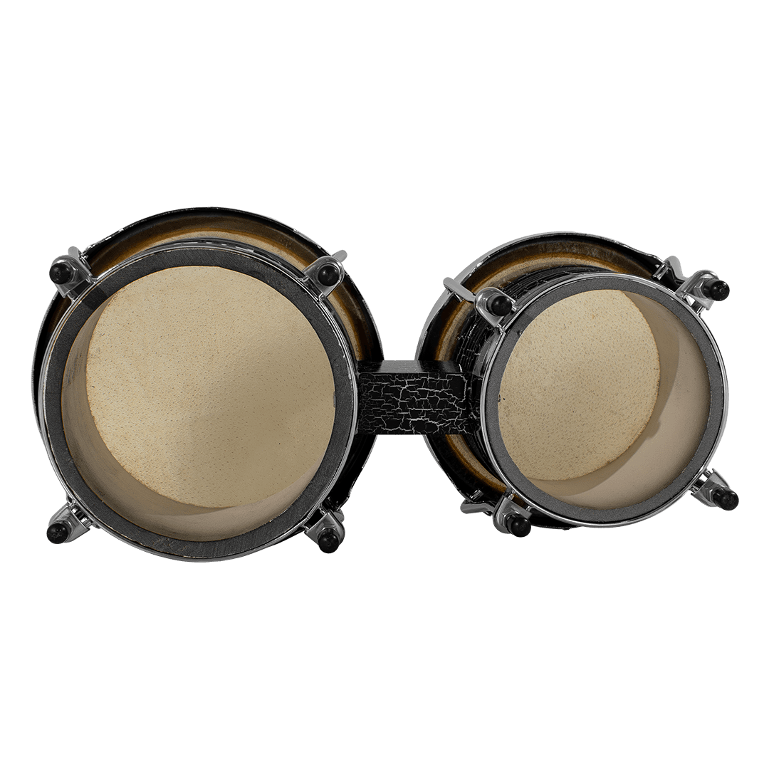 BONGO 7.5 - 8.5", DE MADERA COLOR NEGRO, CON ARO CROMADO, INCLUYE LLAVE PARA AFINAR - Miniatura 3