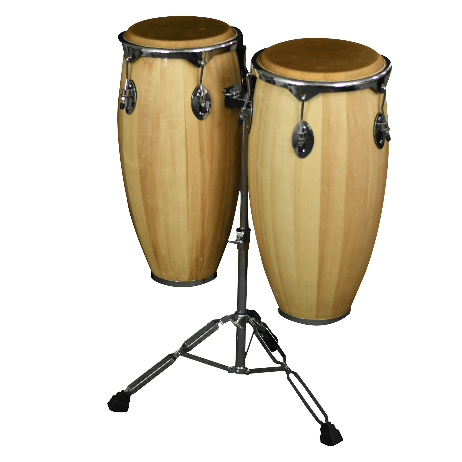 SET DE CONGAS 11 - 12", MADERA DE ARCE COLOR NATURAL, CON ARO NIQUELADOS, INCLUYE SOPORTE - Miniatura 6
