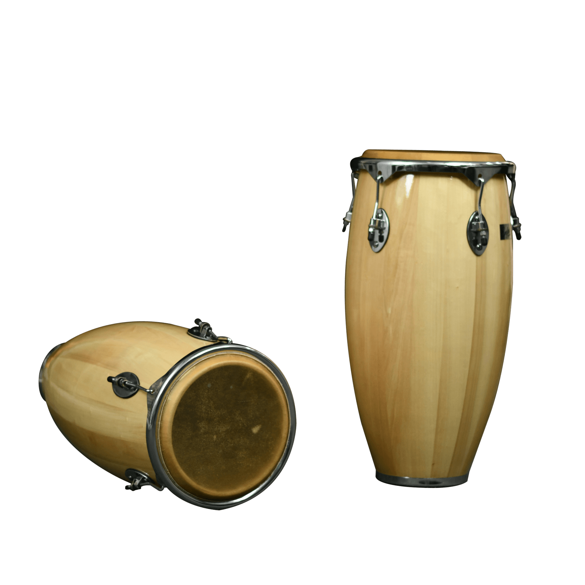 SET DE CONGAS 11 - 12", MADERA DE ARCE COLOR NATURAL, CON ARO NIQUELADOS, INCLUYE SOPORTE - Miniatura 7