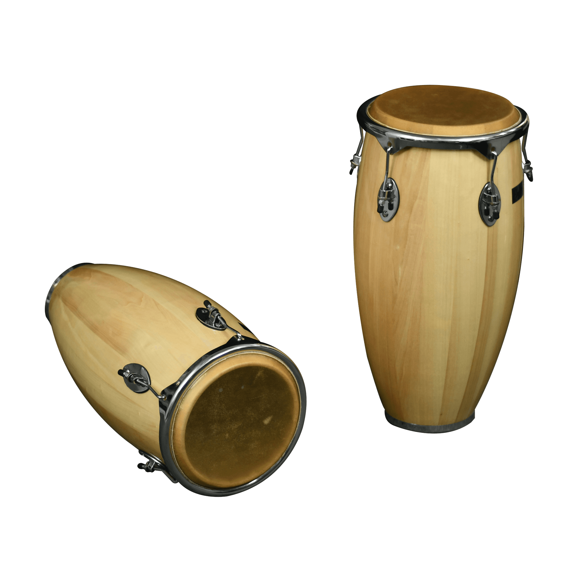 SET DE CONGAS 11 - 12", MADERA DE ARCE COLOR NATURAL, CON ARO NIQUELADOS, INCLUYE SOPORTE - Miniatura 8