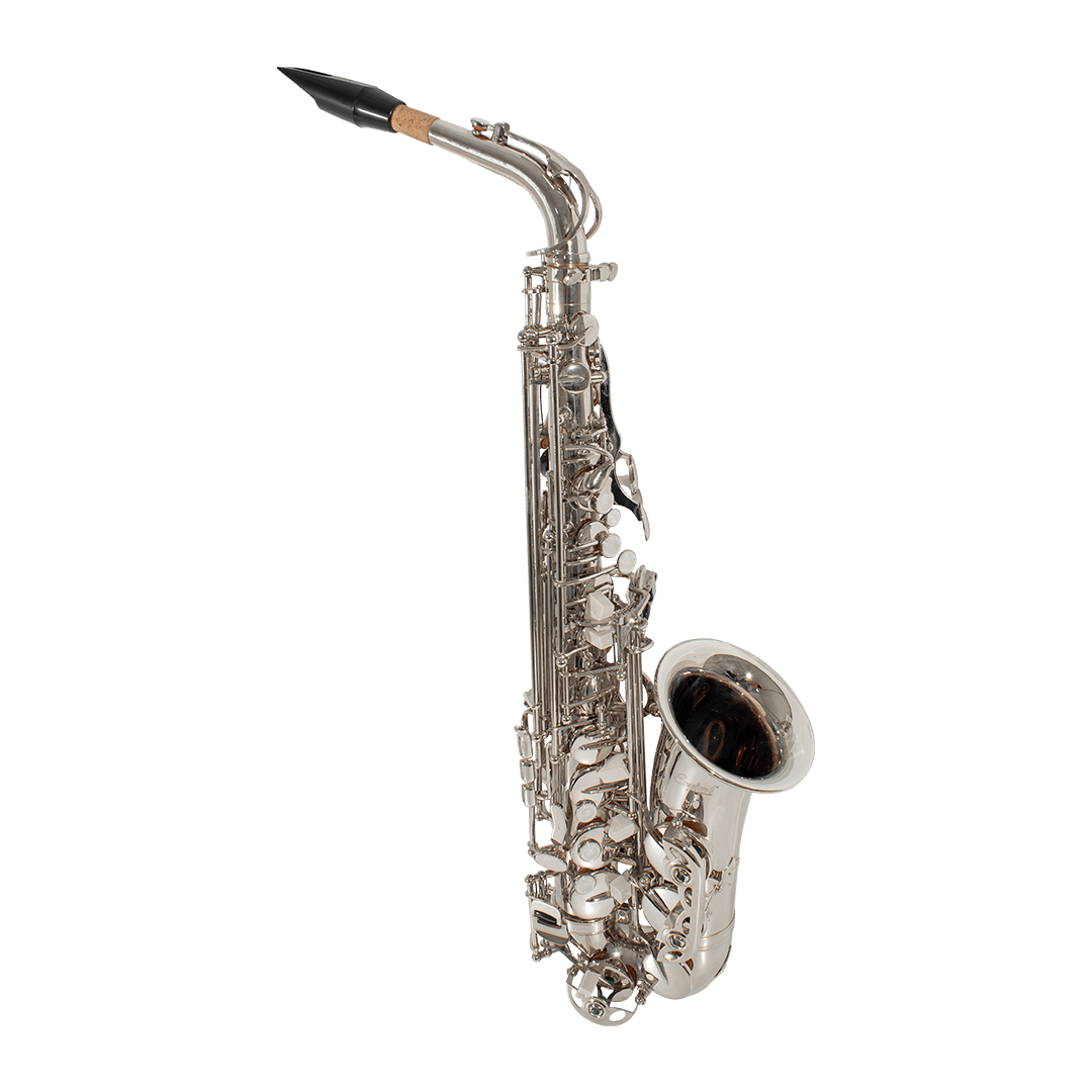 SAXOFON ALTO, ACABADO NIQUEL, INCLUYE ACCESORIOS COMO ESTUCHE,KIT DE LIMPIEZA, CORREA Y GUANTES BLANCOS - Miniatura 4
