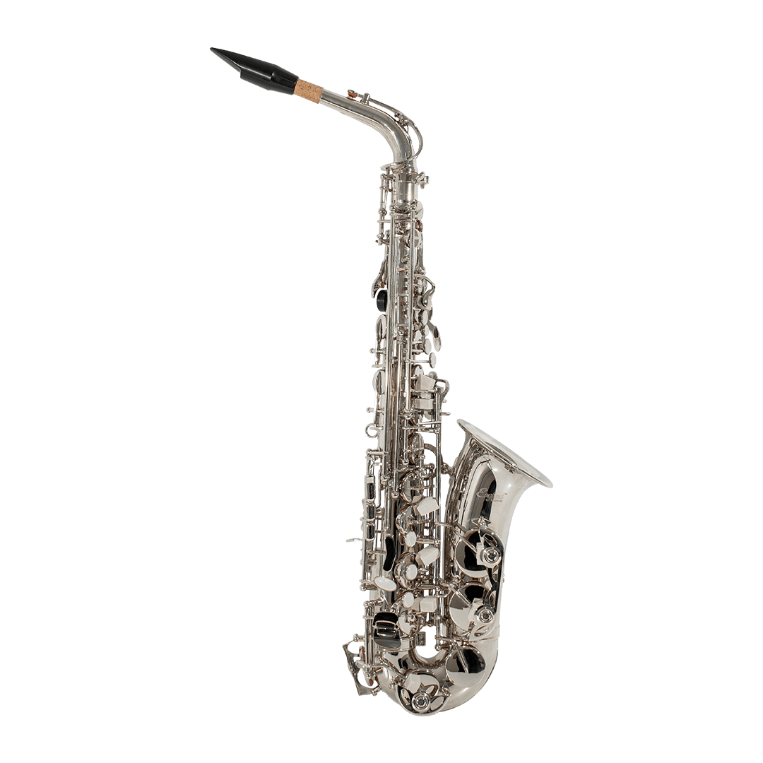 SAXOFON ALTO, ACABADO NIQUEL, INCLUYE ACCESORIOS COMO ESTUCHE,KIT DE LIMPIEZA, CORREA Y GUANTES BLANCOS - Miniatura 5