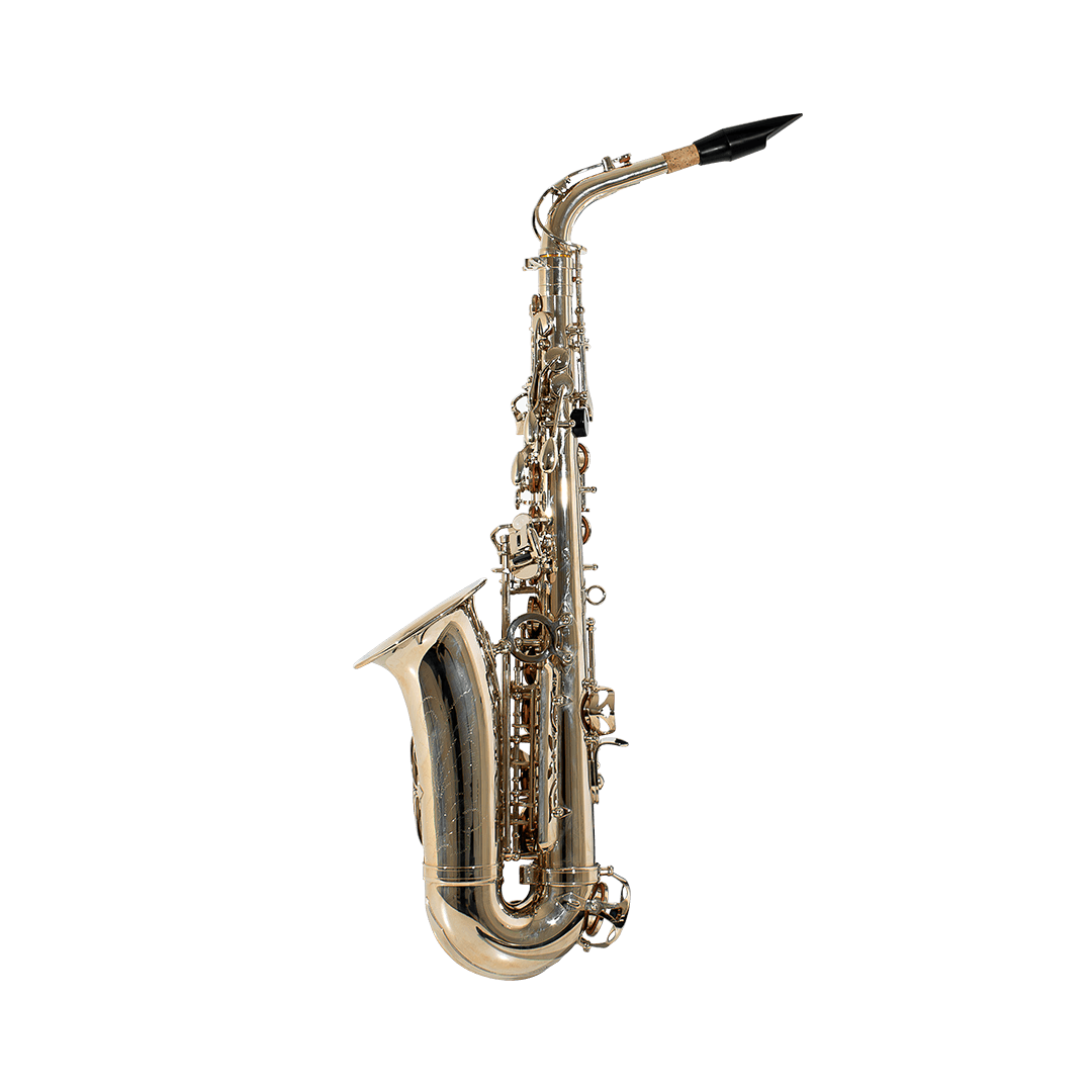 SAXOFON ALTO, ACABADO PLATEADO, INCLUYE ACCESORIOS COMO ESTUCHE,KIT DE LIMPIEZA, CORREA Y GUANTES BLANCOS - Miniatura 5