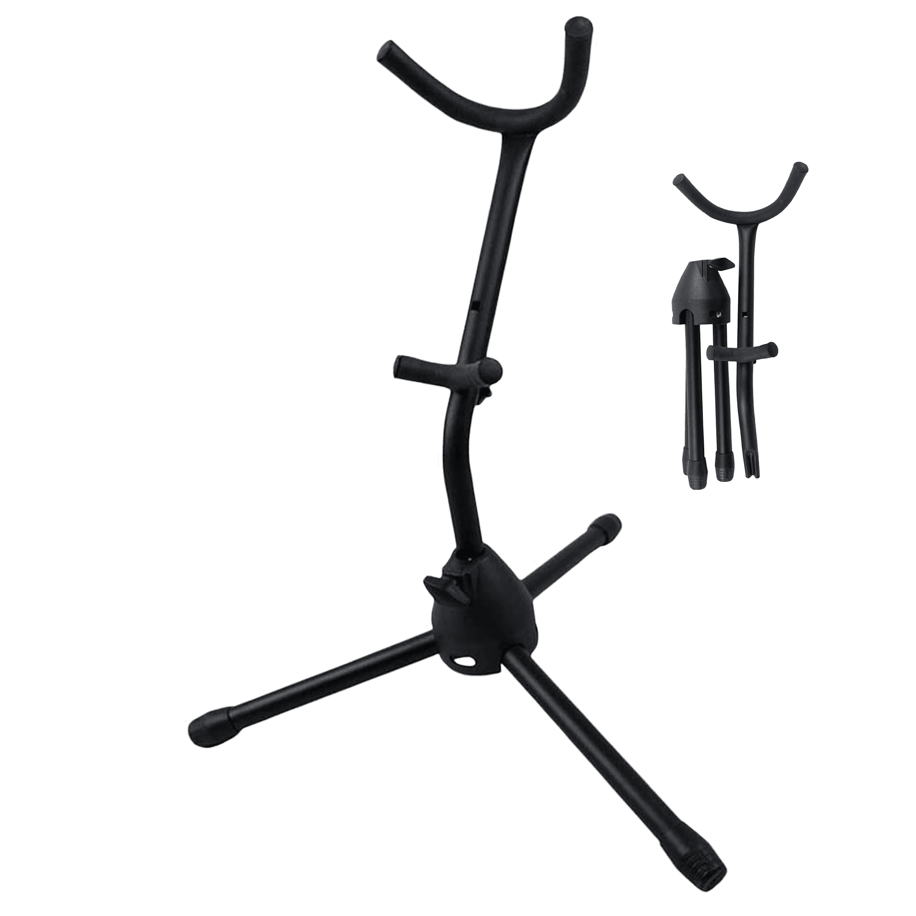 SOPORTE PARA SAXOFON ALTO PLEGABLE, COLOR NEGRO